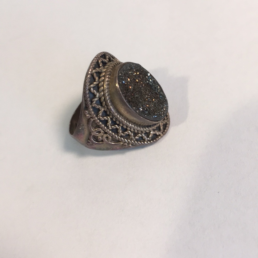 Vintage Silver Druzy Ring